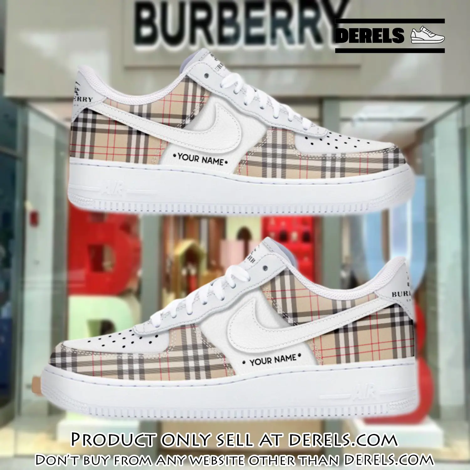 Personalized burberry luxury air force 1 sneakers limited af1 shoes oaf1002 dr0844225